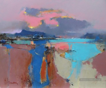 Plockton Loch Carron paysage marin abstrait Peinture à l'huile